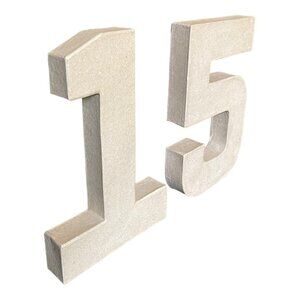 15th Birthday 8" Dimensional Cardboard Numbers Party Decor Display Table 15